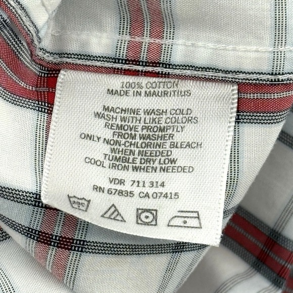 NAUTICA Men's XL Plaid Long Sleeve Wrinkle Resistant Shirt Bit Trimmer - Picture 9 of 9